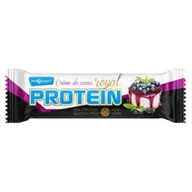 Batony proteinowe - Maxsport Baton proteinowy o smaku czarnej porzeczki w białej polewie bezglutenowy 60 g - miniaturka - grafika 1