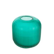 Wazony i flakony - Szklany Wazon Dekoracyjny Chia (3) (Fi) 17x16 Cm Turkusowy szt. 1 - miniaturka - grafika 1