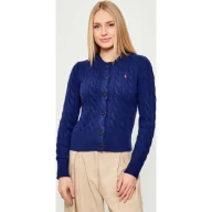 Swetry damskie - POLO RALPH LAUREN Wełniany kardigan | Slim Fit | z dodatkiem kaszmiru - miniaturka - grafika 1