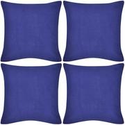 Poszewki na poduszki - vidaXL 4 Niebieskie bawełniane poszewki na poduszki 40xcm - miniaturka - grafika 1