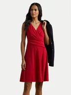 Sukienki - LAUREN RALPH LAUREN Sukienka koktajlowa 250865006023 Czerwony Regular Fit - miniaturka - grafika 1