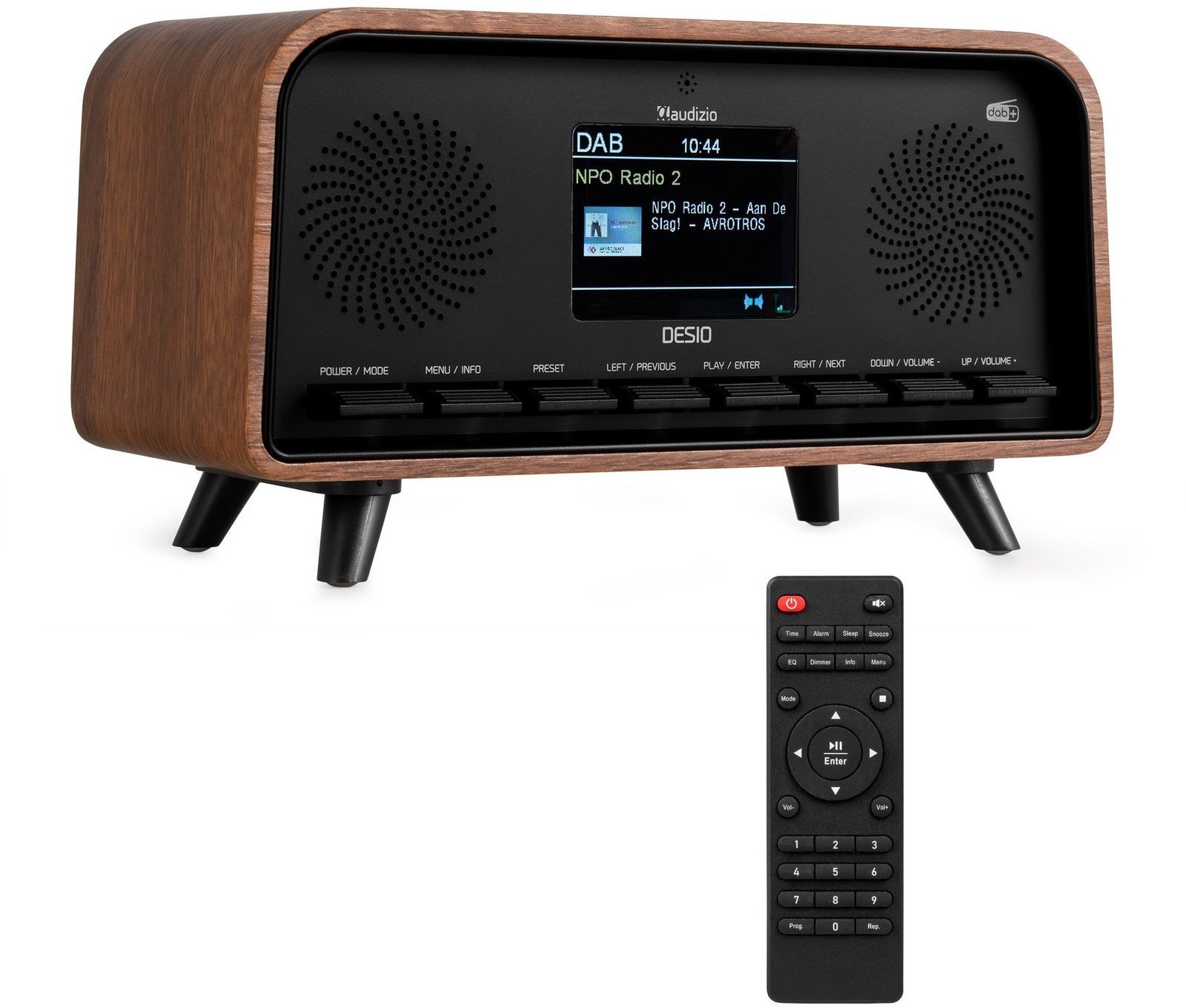 Audizio Radio DAB+ i FM Desio ciemne drewno