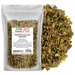 PAPRYKA ZIELONA PŁATKI 1kg Suszona aromatyczna naturalna jakość Kol-Pol - Przyprawy i zioła sypkie - miniaturka - grafika 1