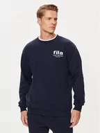 Bluzy męskie - Fila Bluza FAM0671 Granatowy Relaxed Fit - miniaturka - grafika 1