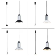 Lampy sufitowe - Paulmann Runa lampa wisząca czarna/antracytowa - miniaturka - grafika 1