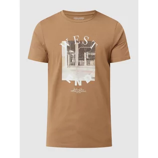 Koszulki męskie - T-shirt z napisem model Booster - Jack & Jones - grafika 1