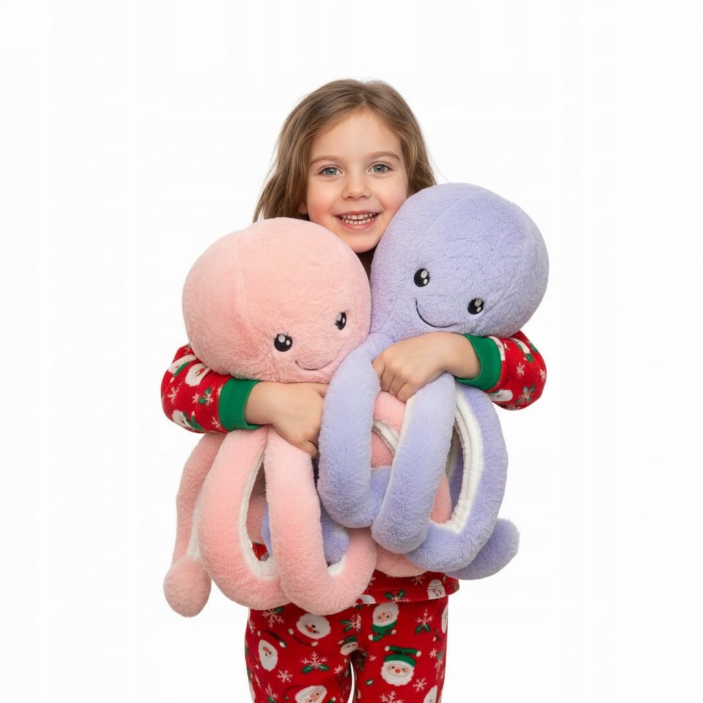 MIŚ GUSTAW OŚMIORNICA PLUSZOWA OCTOPUS 65CM NIEBIESKI Różowy Przytulanka