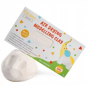 Creative Deco Glina samoutwardzalna do modelowania 500g biała - Masy plastyczne - miniaturka - grafika 1