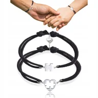 Bransoletki - Bransoletki dla par magnetyczne bransoletka serce puzzle zestaw prezent - miniaturka - grafika 1