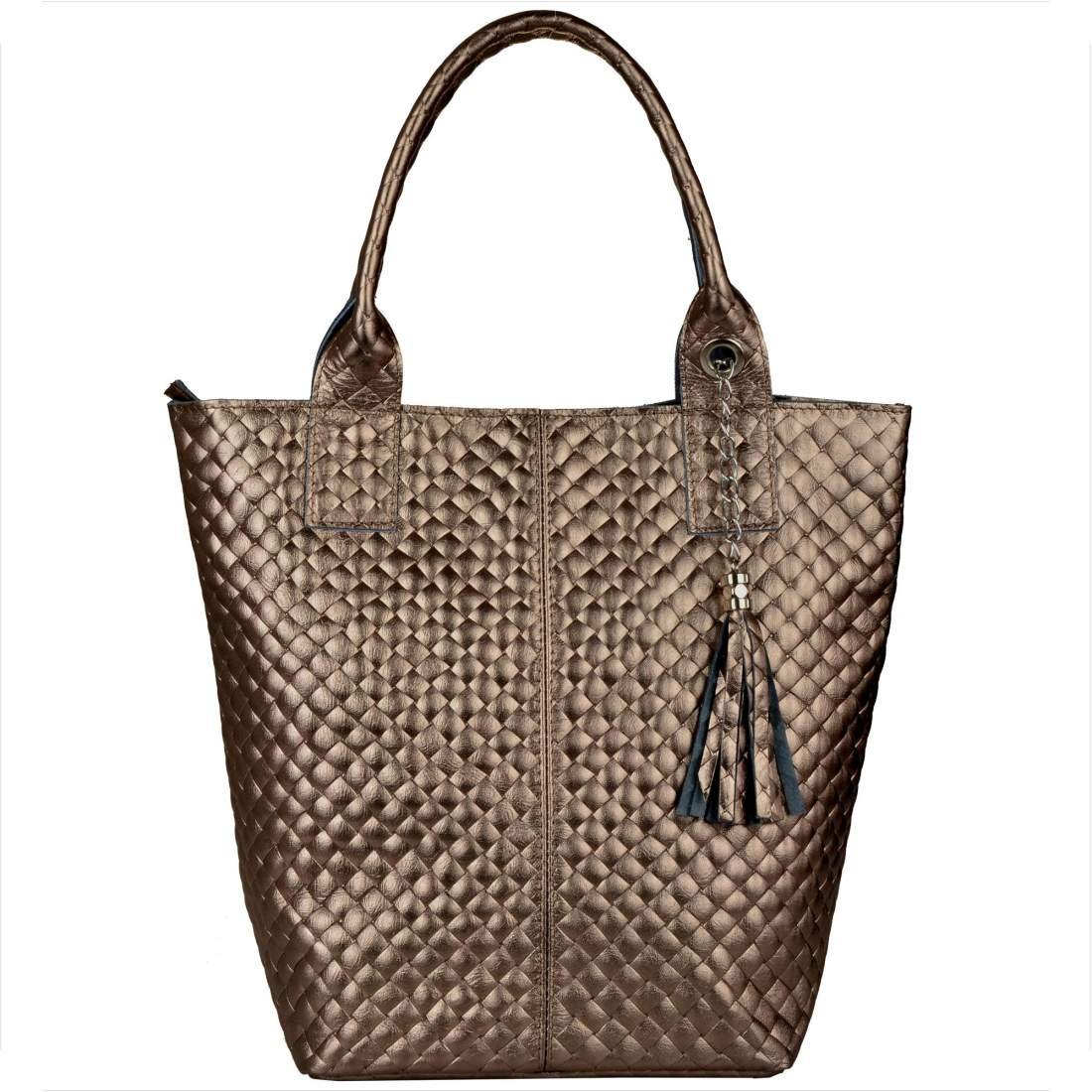 Stare złoto torba worek skóra naturalna pikowana Borse in Pelle