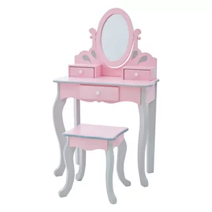 Teamson Kids TD-12851A toaletka, różowa/szara TD-12851A - Wyposażenie pokoiku dziecięcego - miniaturka - grafika 1