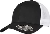 Czapki damskie - Flexfit Unisex 110 Recycled Cap 2-tonowa czapka bejsbolowa, czarny/biały, jeden rozmiar - miniaturka - grafika 1