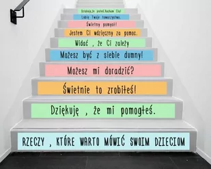 Naklejki na schody: Rzeczy które warto mówić swoim dzieciom - Pomoce naukowe - miniaturka - grafika 1