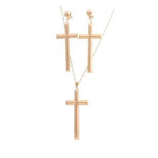 Komplet, duże krzyże, motyw grecki 85 - Zestawy biżuterii dla kobiet - miniaturka - grafika 1
