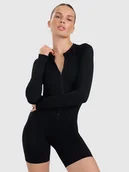 Spodenki damskie - 4F Kombinezon do jogi i pilatesu bezszwowy damski - czarny M/L - miniaturka - grafika 1