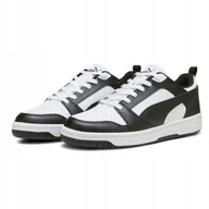 Buty sportowe męskie - Buty męskie trampki sportowe Puma Rebound v6 Low 392328 01 czarne białe 41 - miniaturka - grafika 1
