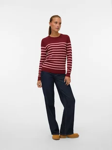 ONLY Sweter w kolorze bordowo-jasnoróżowym - Swetry damskie - miniaturka - grafika 1