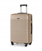 Walizki - Walizka Średnia Podróżna Twarda ABS PUCCINI Szampańska Na Kółkach ABS028B-6C - miniaturka - grafika 1