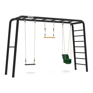 BERG Plac Zabaw XXL PLAYBASE z Huśtawką Kubełkową,Gumową i Drążkiem Monkey Trapez - Place zabaw - miniaturka - grafika 1