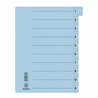 Pudła i kartony archiwizacyjne - Donau Przekładka karton, A4, 235x300mm, 0-9, 1 karta z perforacją, niebieska 8611001-10 - miniaturka - grafika 1