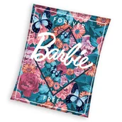 Koce i narzuty dla dzieci - Koc coral Barbie BARB203016 130 x 170 cm - miniaturka - grafika 1