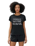 Koszulki i topy damskie - Koton Damska koszulka oversized Sport Slogan Printed, czarny (999), S - miniaturka - grafika 1