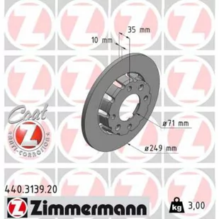 Tarcza hamulcowa ZIMMERMANN 440.3139.20 - Tarcze hamulcowe - miniaturka - grafika 1