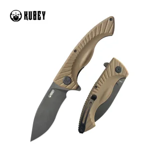 Nóż składany Kubey Timberwolf Tan G10, Blackwashed 14C28N (KU208H) - Noże - miniaturka - grafika 1