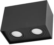 Lampy sufitowe - Oprawa sufitowa CHLOE DUO 2XGU10 IP20 REGULOWANE OCZKA CZARNA - miniaturka - grafika 1