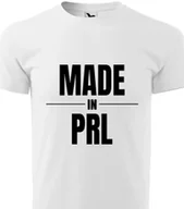 Piżamy damskie - Piżama Męska Biała Koszulka + Szare Spodenki MADE IN PRL Wzory Rozmiar M - miniaturka - grafika 1