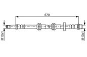 Przewody hamulcowe - Bosch Przewód hamulcowy giętki BOSCH 1987481689 1987481689 - miniaturka - grafika 1