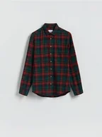 Koszule męskie - Reserved - Koszula regular fit w kratę - bordowy - miniaturka - grafika 1