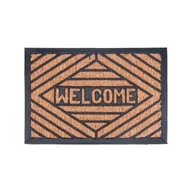 Wycieraczki - Wycieraczka Fred gumowo-kokosowa 60 x 40 cm Witamy brązowy - miniaturka - grafika 1