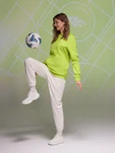 Bluzy damskie - 4F Bluza dresowa nierozpinana z kapturem uniseks Fundacja 4FPomaga - zielona L - miniaturka - grafika 1