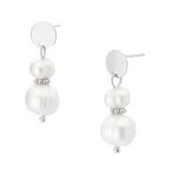 Kolczyki - Eleganckie perłowe kolczyki na sztyftach - Manoki - miniaturka - grafika 1