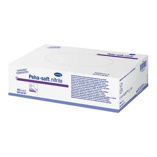 Peha-soft nitrile, rękawice nitrylowe, niejałowe, bezpudrowe, niebieskie, rozmiar L, 100 sztuk - Rękawiczki jednorazowe - miniaturka - grafika 1