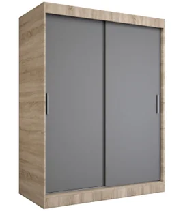 Szafa przesuwna 150 cm dąb sonoma + antracyt Savona 7X - Szafy - miniaturka - grafika 1