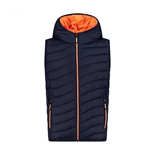 CMP - Kid Vest Fix Hood, Boy, Black Blue, 116 - Kurtki i płaszcze dla chłopców - miniaturka - grafika 1