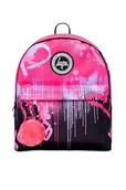Plecaki - hype Szkoła dzień biuro podróż casual unisex dzieci chłopcy dziewczęta nastolatki mężczyźni kobiety plecaki, Czarne/różowe serca Drip, Jeden rozmiar, Casual - miniaturka - grafika 1