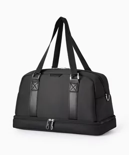 PUCCINI Torba weekendowa mała z komorą na dnie - czarna - Torby podróżne - miniaturka - grafika 1