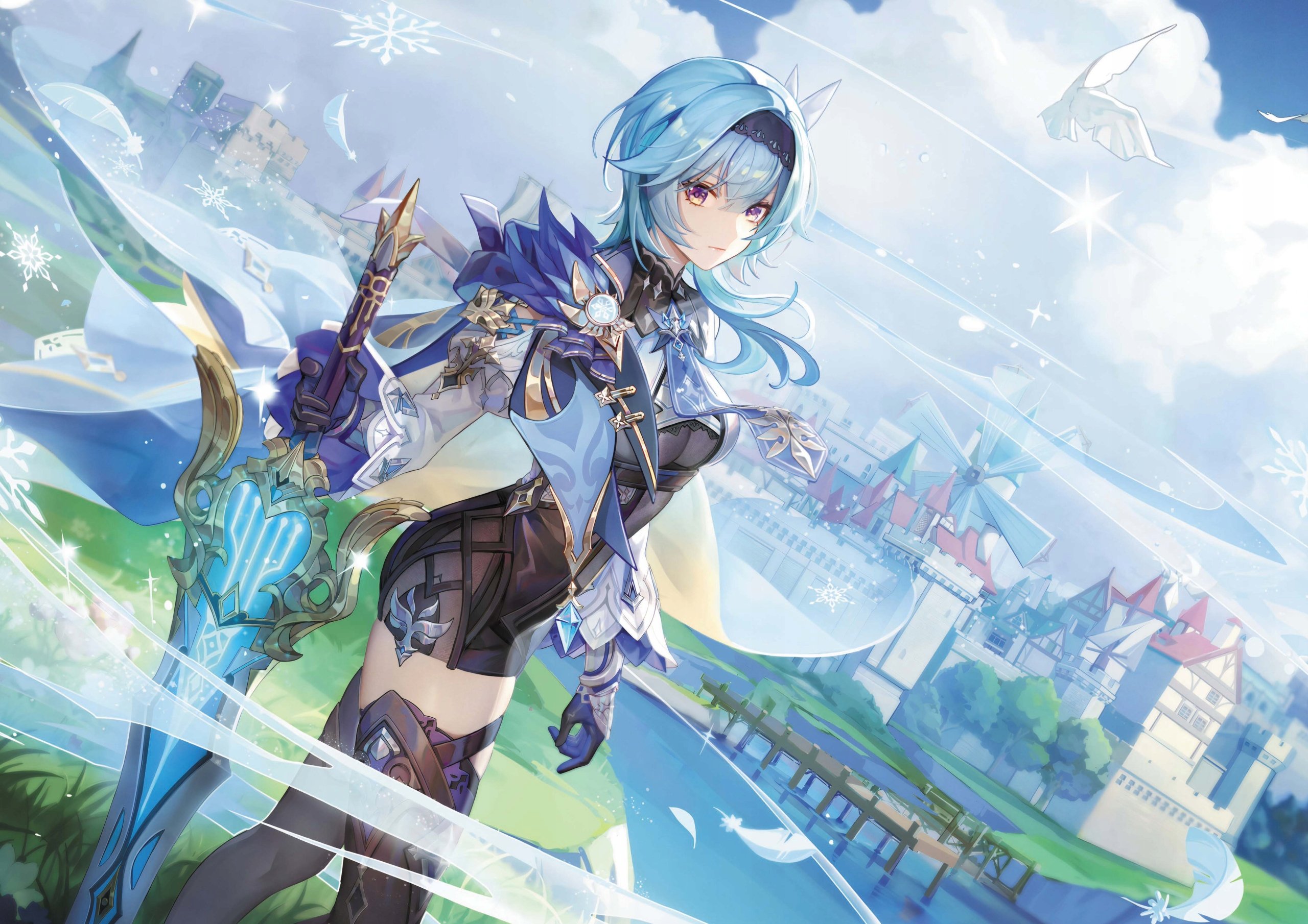 Plakat A3 Genshin Impact Anime Gra Eula Lawrence