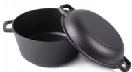 Garnki - Garnek żeliwny 2w1, 4.5L, 26cm, KRISBERG KS-7702 - miniaturka - grafika 1