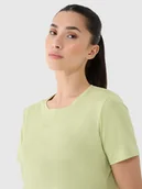 Koszulki i topy damskie - 4F Koszulka damska treningowa oversize szybkoschnąca 4FRSS25TFTSF1236-42S Zielony Roz. XL - miniaturka - grafika 1