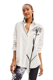 Bluzy damskie - Desigual Damska bluza Cam_Siena, biały, M - grafika 1