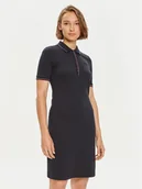 Sukienki - Tommy Hilfiger Sukienka codzienna Slim RWb Tipping Polo 1/2SLV DRS WW0WW42114 Granatowy Slim Fit - miniaturka - grafika 1