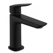 Baterie umywalkowe - HANSGROHE 71254670 Logis Jednouchwytowa bateria umywalkowa 110 Fine, CoolStart z kompletem odpływowym Czarny Matowy - miniaturka - grafika 1