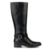 Kozaki damskie - Oficerki Geox D Felicity D36G1A 04340 C9999 Czarny - miniaturka - grafika 1