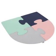 Maty edukacyjne - KiddyMoon Piankowe Puzzle do zabawy Łuk różowy-miętowy-jasnoszary-granatowy 4 Zabawka mata - miniaturka - grafika 1