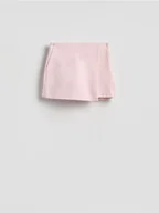 Spodenki damskie - Reserved - Spódnico-szorty z wiskozą - pastelowy róż - miniaturka - grafika 1