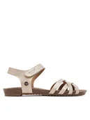 Sandały damskie - Mustang Sandały 1307-811 Beżowy - miniaturka - grafika 1